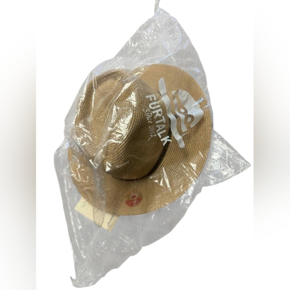 Furtalk NWT Straw Hat Khaki Size M-L - Picture 2 of 8